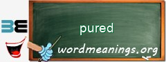 WordMeaning blackboard for pured